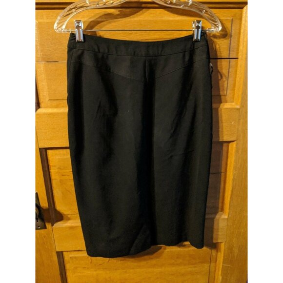 Jones & Co Stretch Black Straight Skirt Size 4 Pockets Womens - Picture 6 of 9